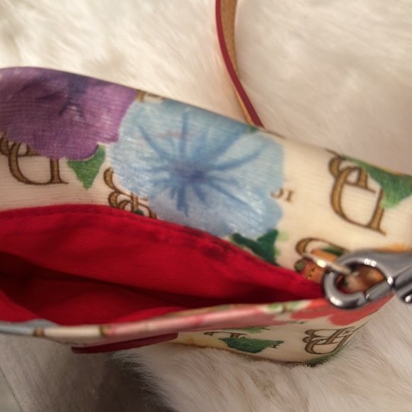 DOONEY & BOURKE JANINE LEATHER SATCHEL & MATCHING ACCESSORIES-FLORAL PRINT - Picture 5 of 17